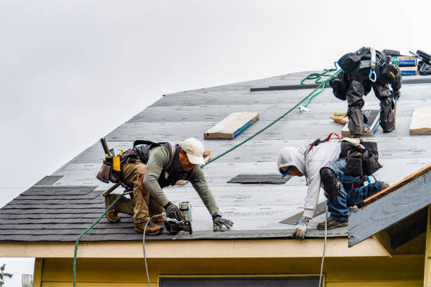 Professional Gutter Installation technician working in Jonestown, PA